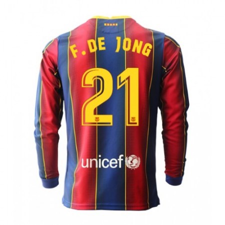 Barcellona Frenkie de Jong 21 Maglia Prima 2020/2021 Manica Lunga